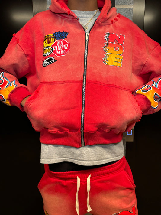 Raceway “Red” Zip Up