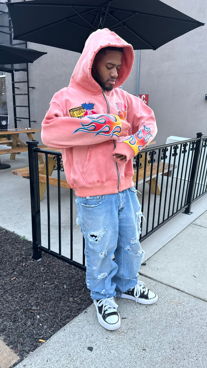 Raceway “Peach” Zip Up